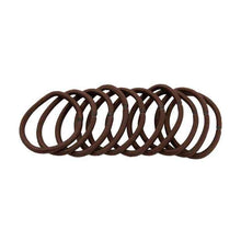 10 Piece Hair Elastics, Brown - OXX Haircare