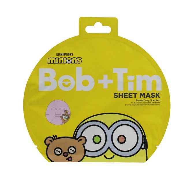 Illumination's Minions Bob & Tim Sheet Mask - Strawberry Scented