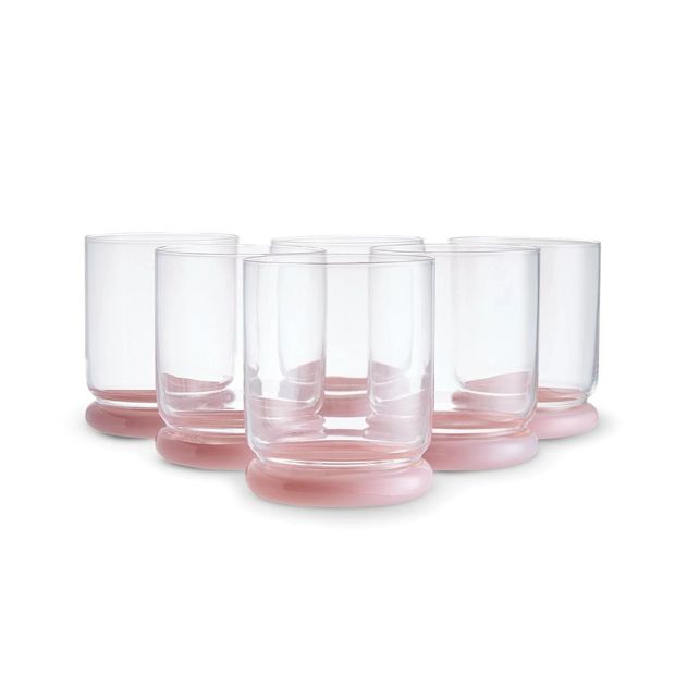 Anko 6 Pink Bubble Tumbler Glasses