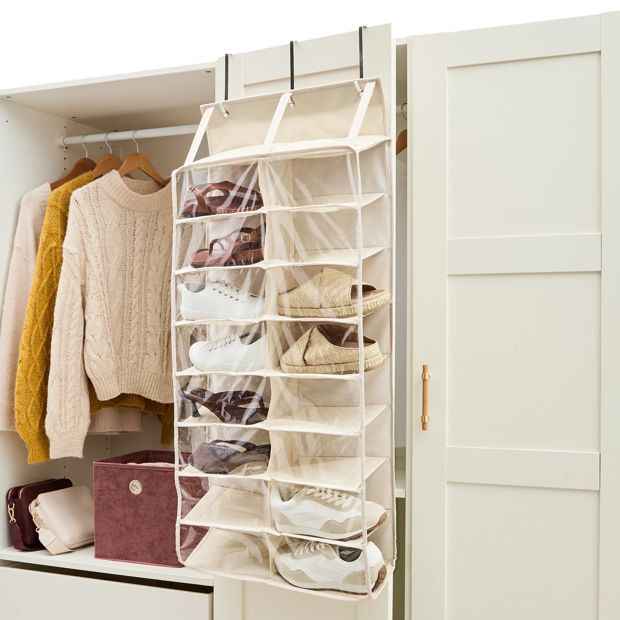 Anko Linen Look 16 Pocket Hanging Shoe Storage