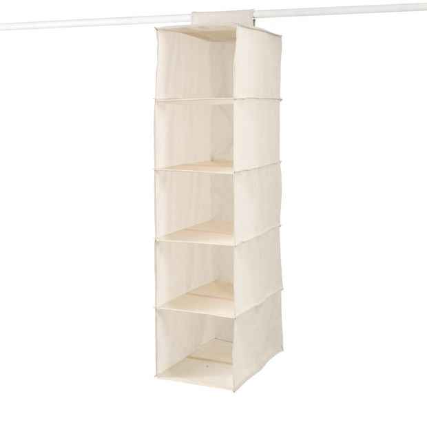 Anko Linen Look 5 Shelf Deep Hanging Organiser