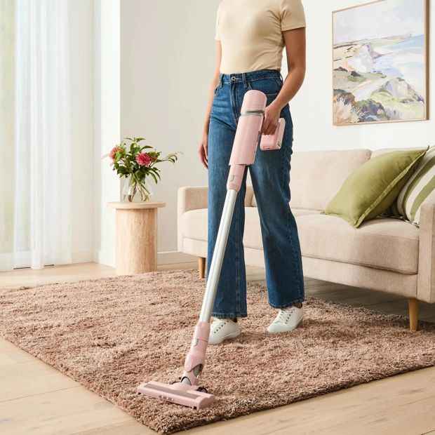 Anko 2-in-1 Cordless Stick Vacuum Cleaner - Pink