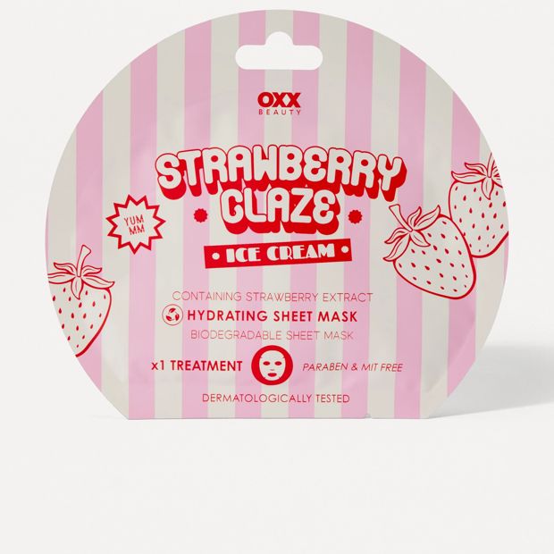 OXX Beauty Hydrating Biodegradable Sheet Mask - Strawberry Ice Cream