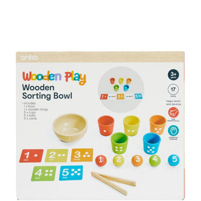 Anko Wooden Sorting Bowl