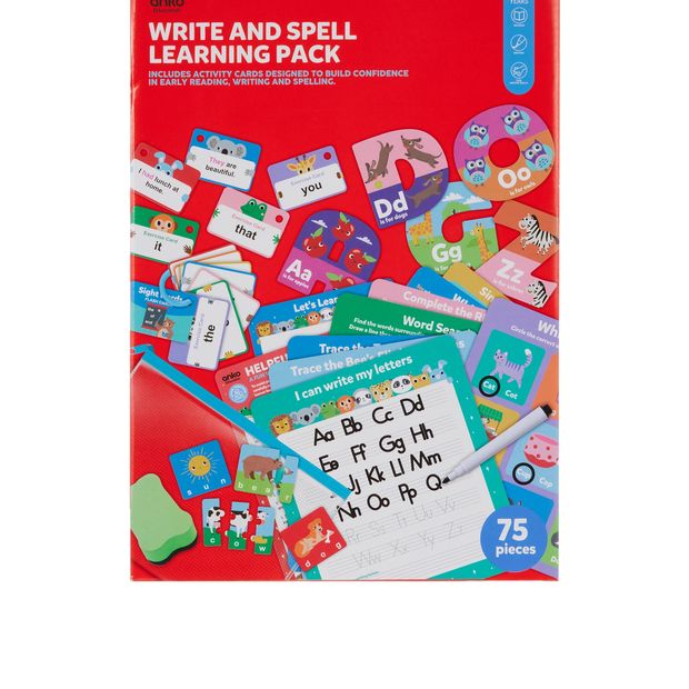 Anko 75 Piece Write and Spell Learning Pack