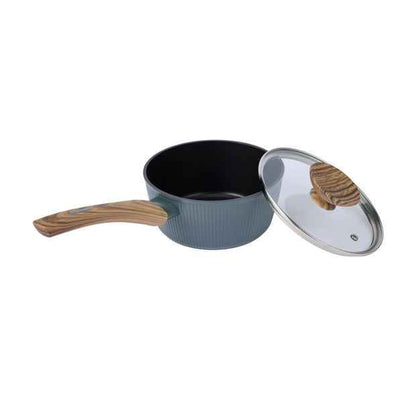 Anko 16cm Linear Wood Look Saucepan