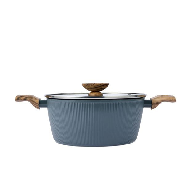 Anko 24cm Linear Wood Look Casserole