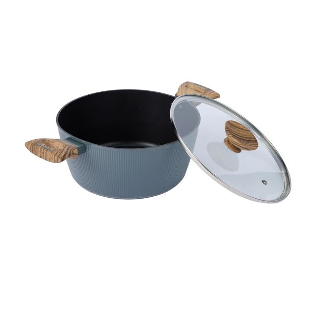 Anko 24cm Linear Wood Look Casserole