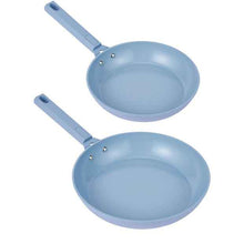 Anko 2 Pack Ceramic Coated Non Stick Fry Pans - Blue