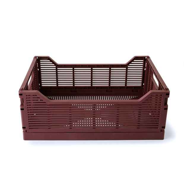 Anko 13L Linear Collapsible Crate - Medium - Burgundy