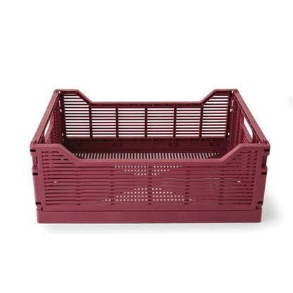 Anko 13L Linear Collapsible Crate - Medium - Burgundy