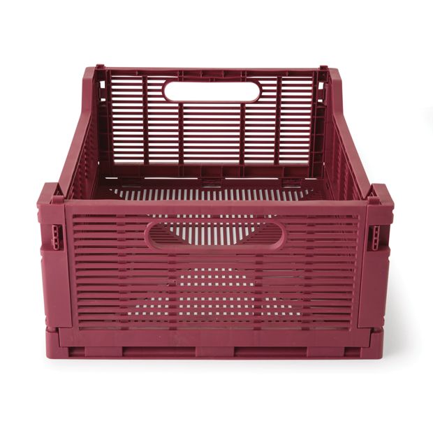 Anko 13L Linear Collapsible Crate - Medium - Burgundy