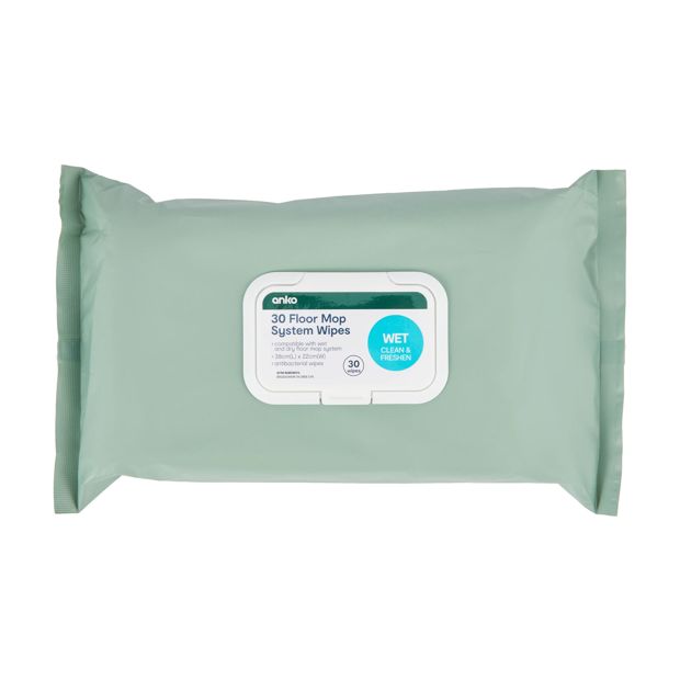 Anko 30 Pack Floor Mop System Wipes - Wet