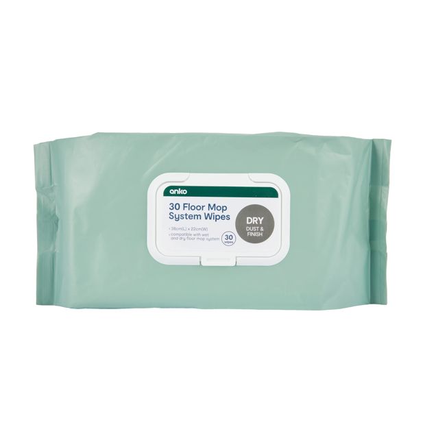 Anko 30 Pack Floor Mop System Wipes - Dry