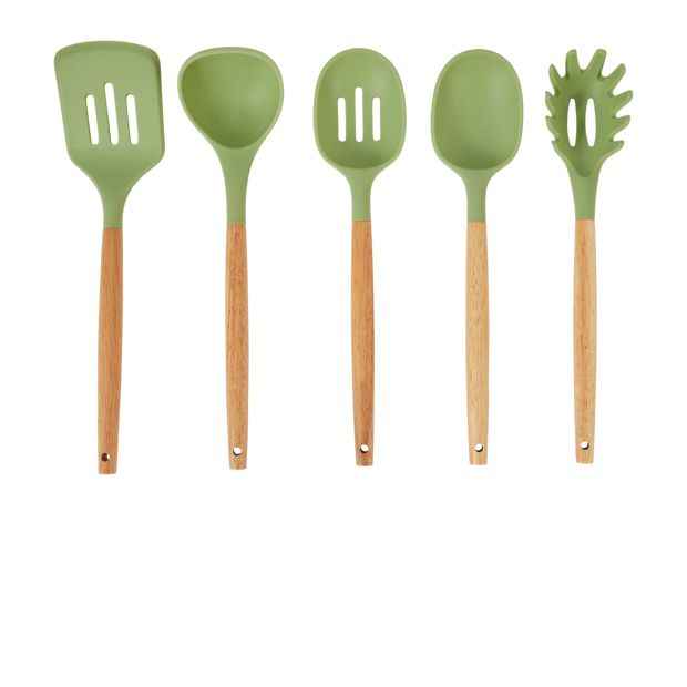 Anko Set of 5 Utensils - Green