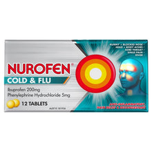 12 Pack Nurofen Cold and Flu Tablets 200mg