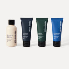 Groomsmith Men's 4 Piece Wash Pack - Cedarwood and Amber Scented
