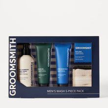 Groomsmith Men's 5 Piece Wash Pack - Cedarwood and Amber Scented