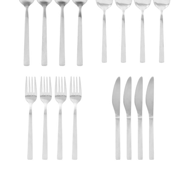 Anko Brushed 16 Piece Cutlery Set
