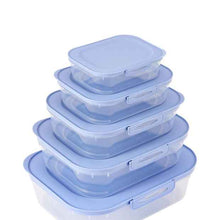 Anko Set of 5 Rectangle Food Storage Containers - Blue