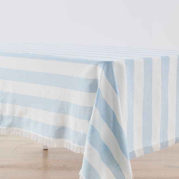 Anko Extra Large Blue Stripe Tablecloth