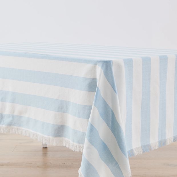 Anko Extra Large Blue Stripe Tablecloth
