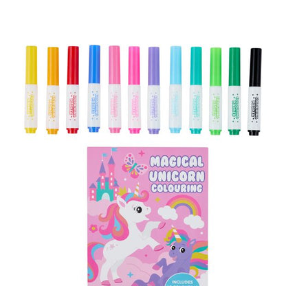 Anko On The Go Unicorn Colouring Marker Case