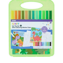 Anko On The Go Dino Colouring Marker Case