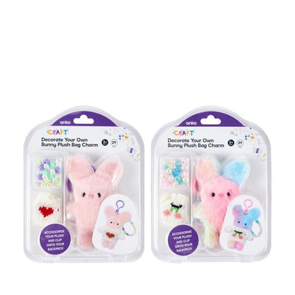Anko 29 Piece Decorate Your Own Bunny Plush Bag Charm - Assorted