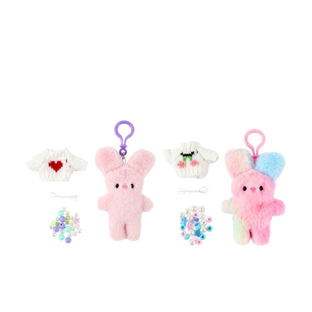 Anko 29 Piece Decorate Your Own Bunny Plush Bag Charm - Assorted