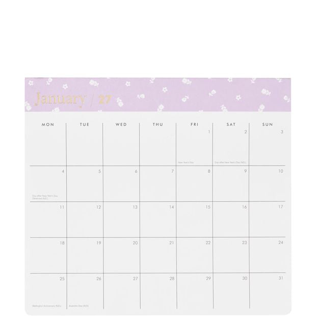 Anko 2027 Magnetic Petal Calendar