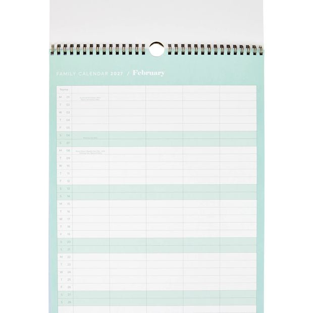 Anko 2027 Wall Family Calendar