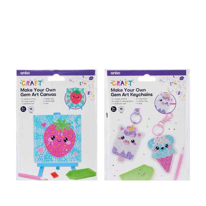 Anko 15 Piece Make Your Own Gem Art Kit - Assorted