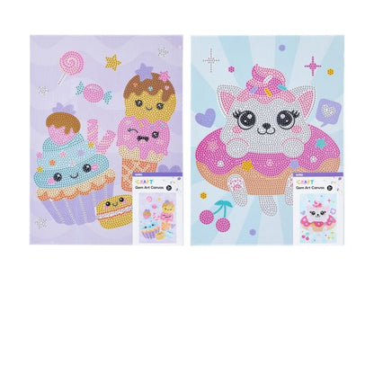 Anko Make your Own Gem Art Canvas Kit - Assorted