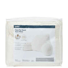 Anko Faux Fur Back Rest Pillow - White