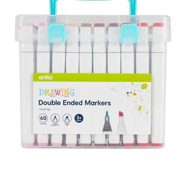 Anko 60 Pack Double Ended Markers