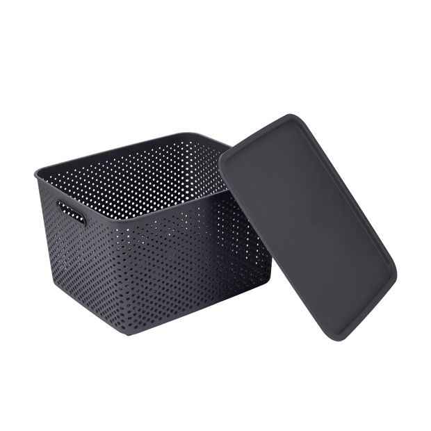 Anko 18L Dot Container - Charcoal