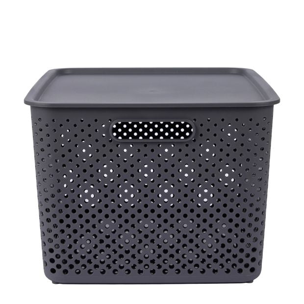 Anko 18L Dot Container - Charcoal