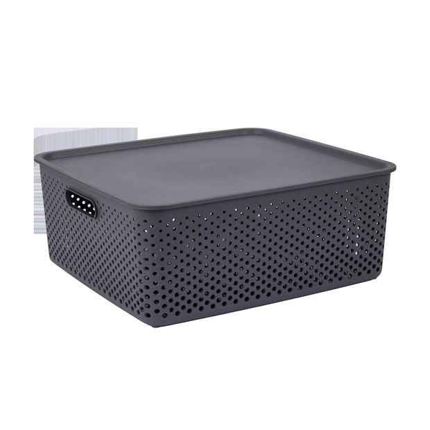 Anko 19L Dot Container - Charcoal