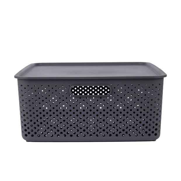 Anko 19L Dot Container - Charcoal