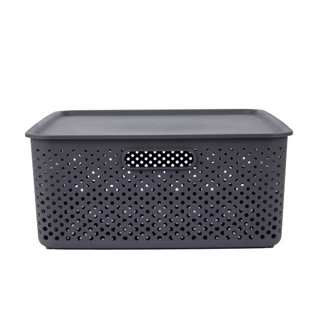 Anko 19L Dot Container - Charcoal