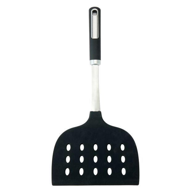 Anko Silicone & Stainless Steel Large Slotted Turner with Soft Touch Handle