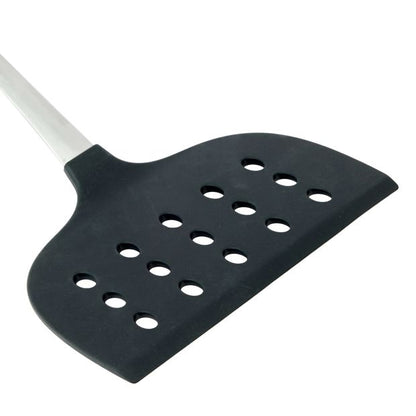 Anko Silicone & Stainless Steel Large Slotted Turner with Soft Touch Handle