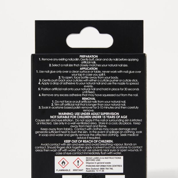 OXX Beauty 24 Pack Artificial Nails with Adhesive, Long Almond Shape - French Tip and 3D Bow