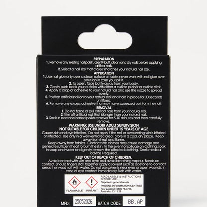 OXX Beauty 24 Pack Artificial Nails with Adhesive, Squareletto Shape - Pink - 3D Heart