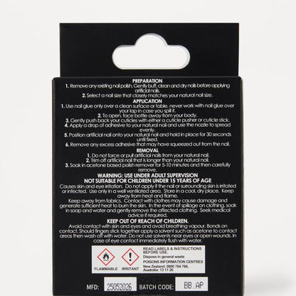 OXX Beauty 24 Pack Artificial Nails with Adhesive, Pointed Stilleto Shape - Blue French Tip