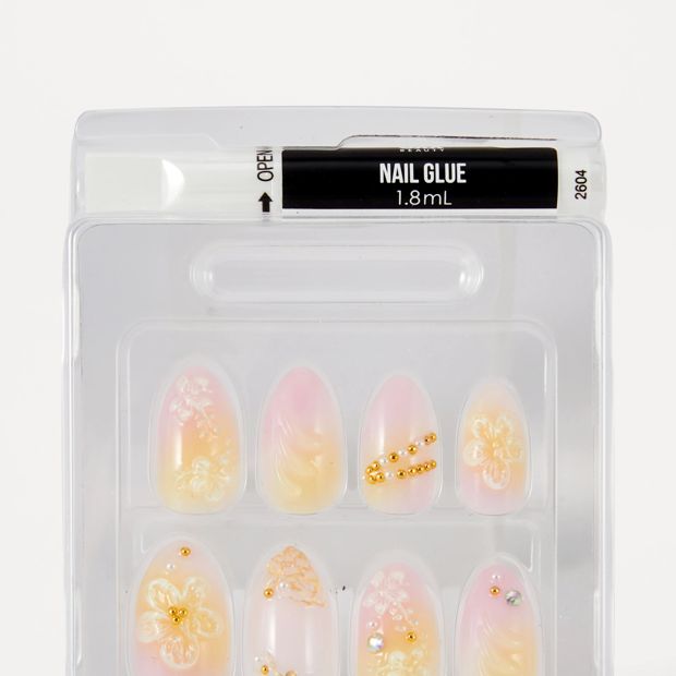 OXX Beauty Pack Artificial Nails with Adhesive - Almond Shape - Hibiscus