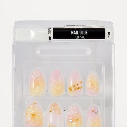 OXX Beauty Pack Artificial Nails with Adhesive - Almond Shape - Hibiscus