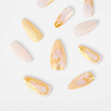 OXX Beauty 24 Pack Artificial Nails with Adhesive, Pointed Stiletto Shape - 3D