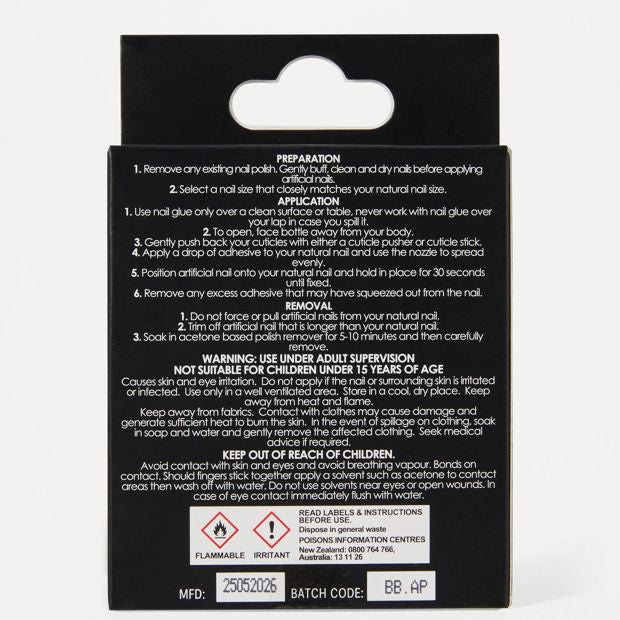 OXX Beauty 24 Pack Artificial Nails with Adhesive, Stiletto Shape - 3D Mermaid